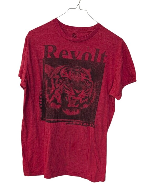 Revolt Other - Men's Red 'Revolt' Tiger Graphic Short Sleeve Tee